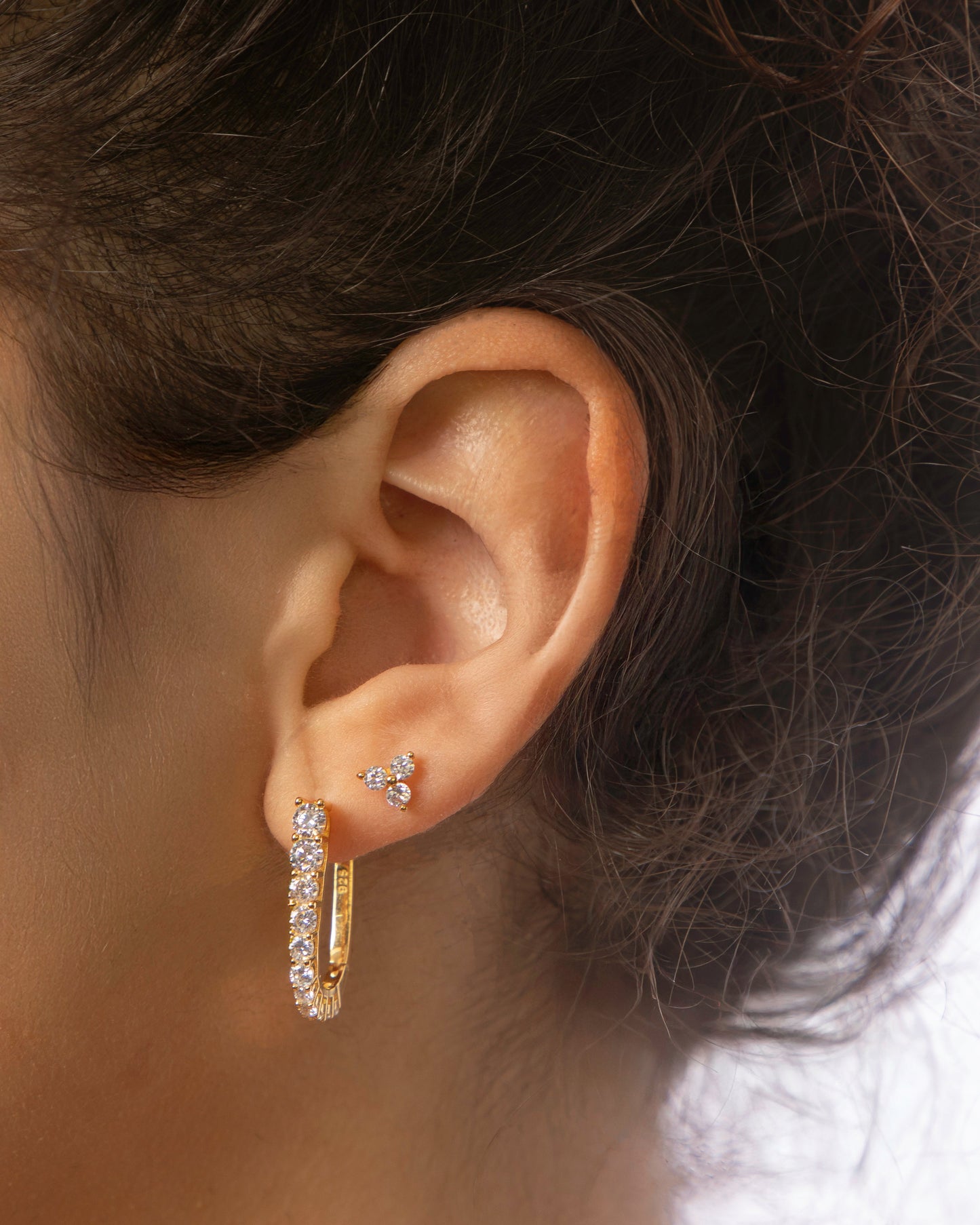 U Hoop Earrings Gold