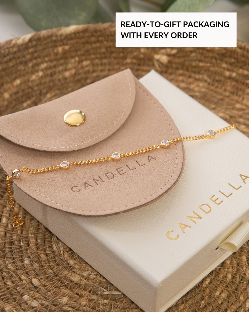 Crystals Chain Bracelet Gold