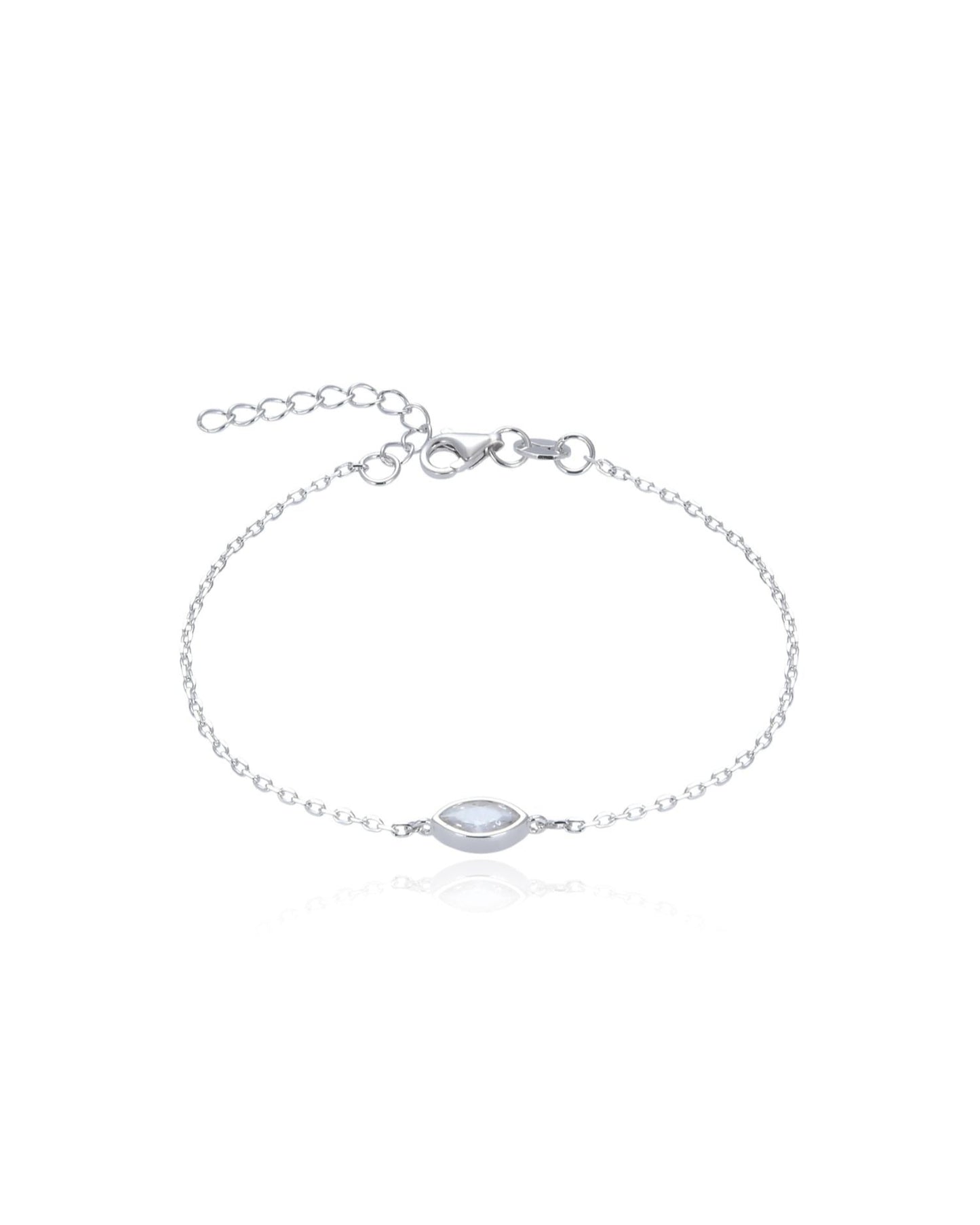 Candella Birthstone Bracelet Silver - December