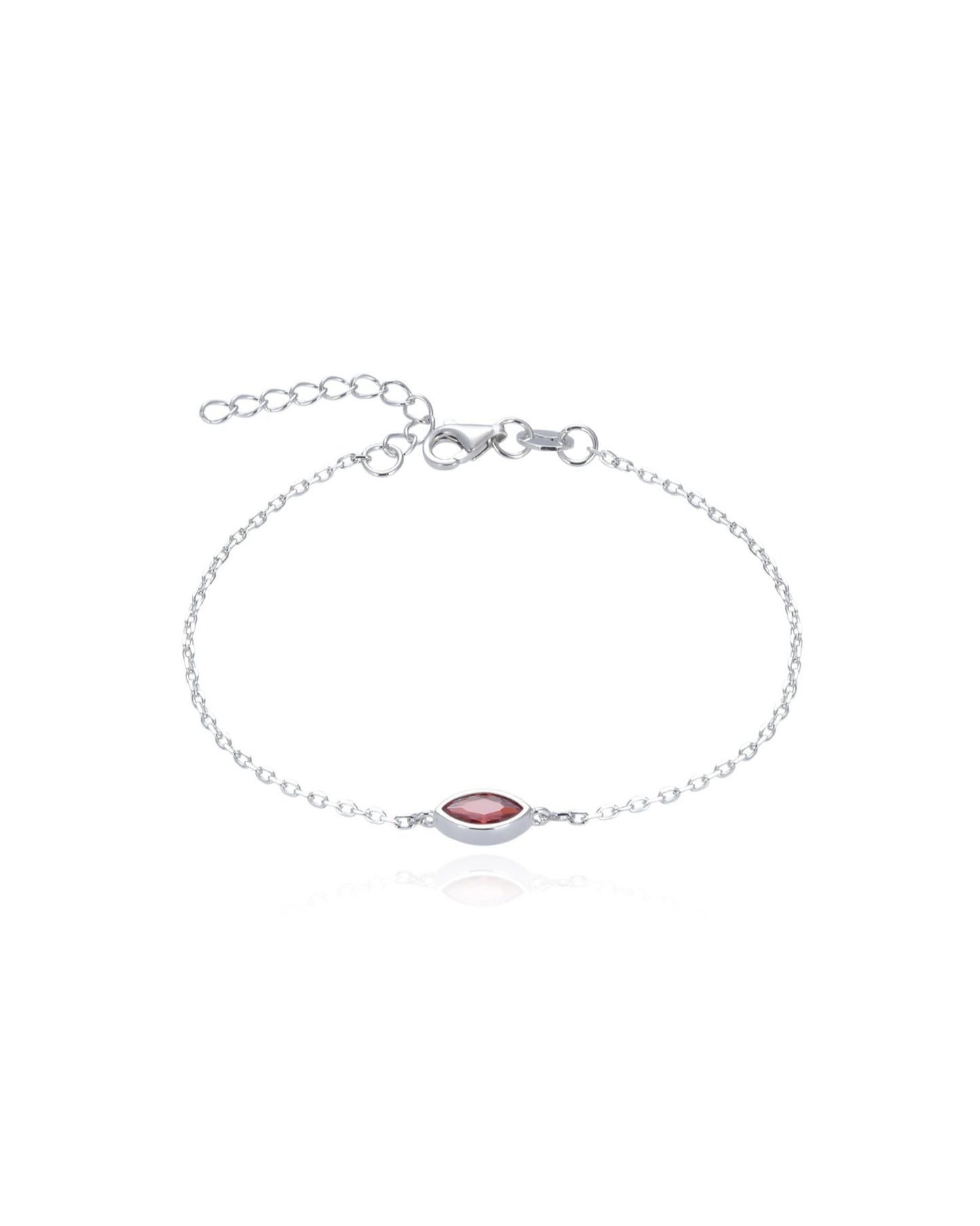 Candella Birthstone Bracelet Silver - July