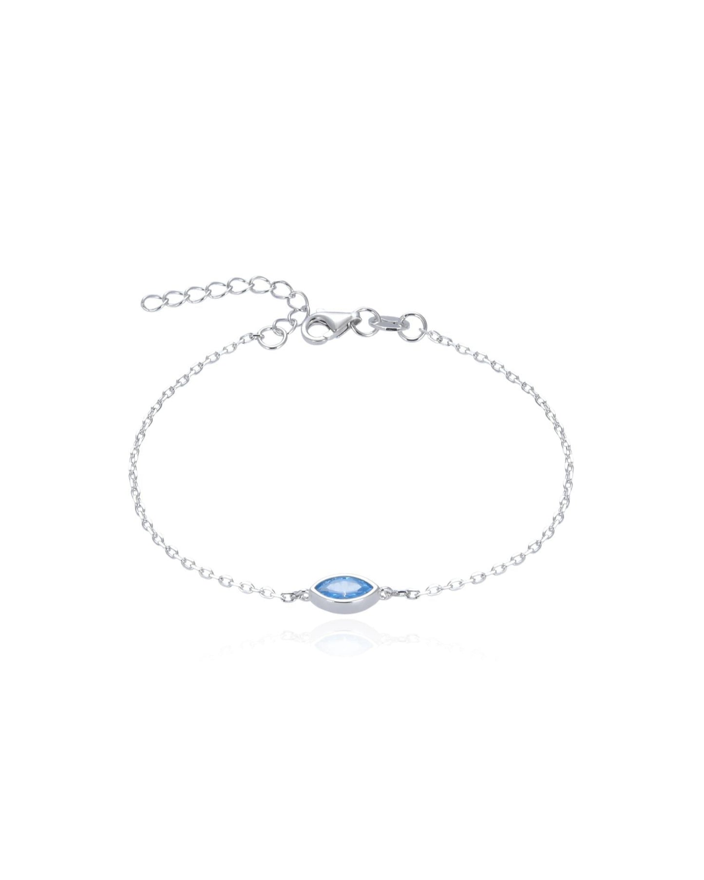 Candella Birthstone Bracelet Silver - March