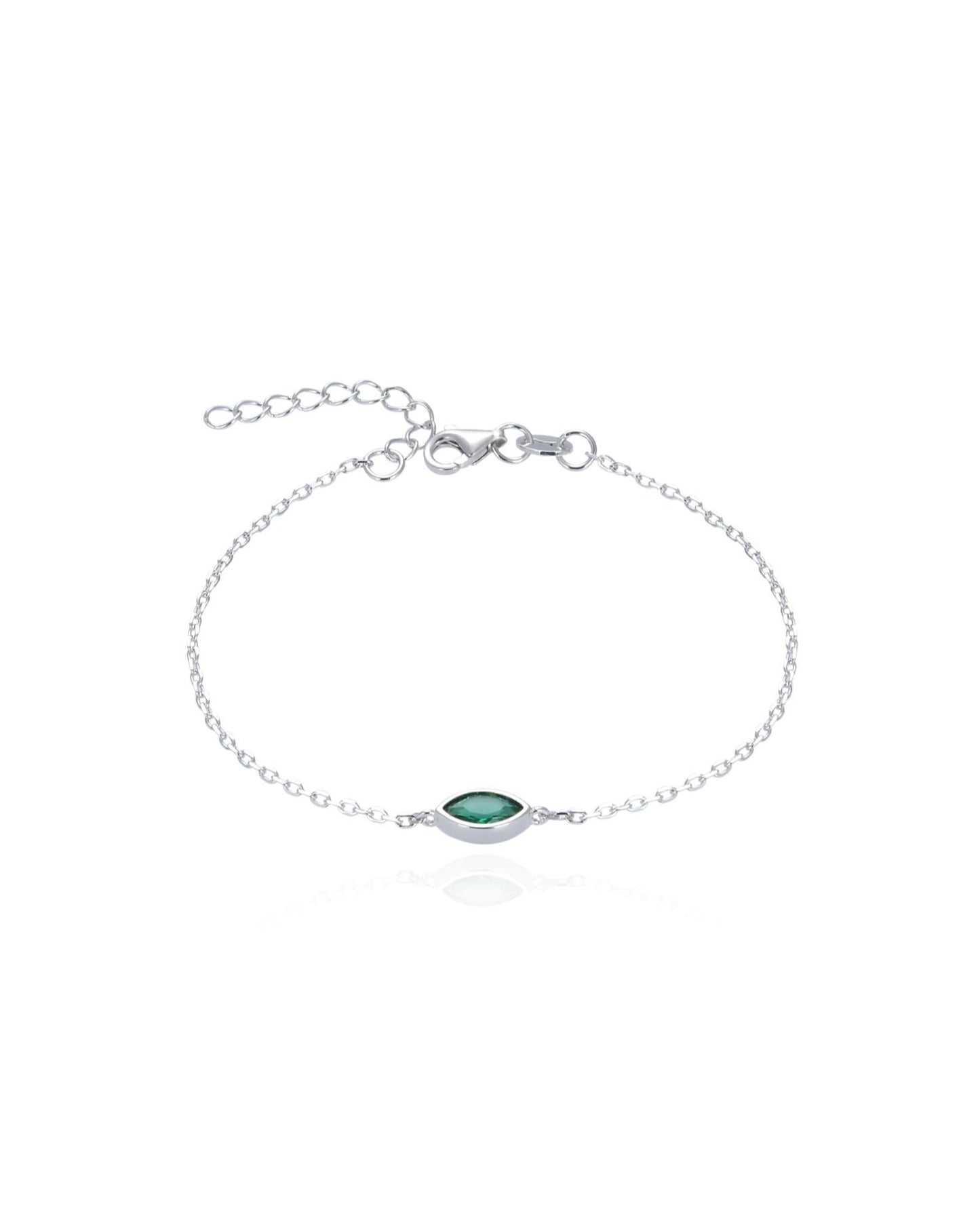 Candella Birthstone Bracelet Silver - May