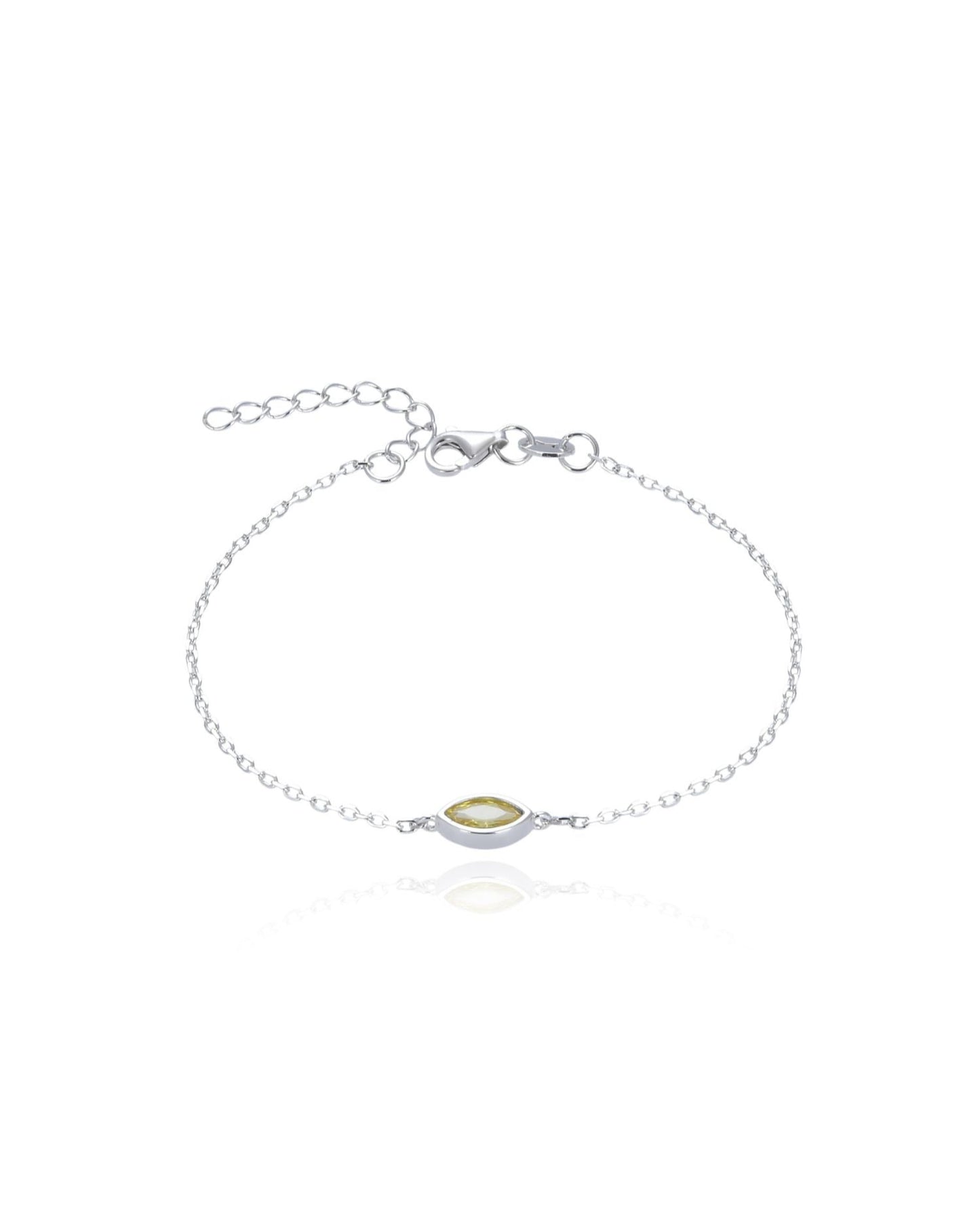 Candella Birthstone Bracelet Silver - November