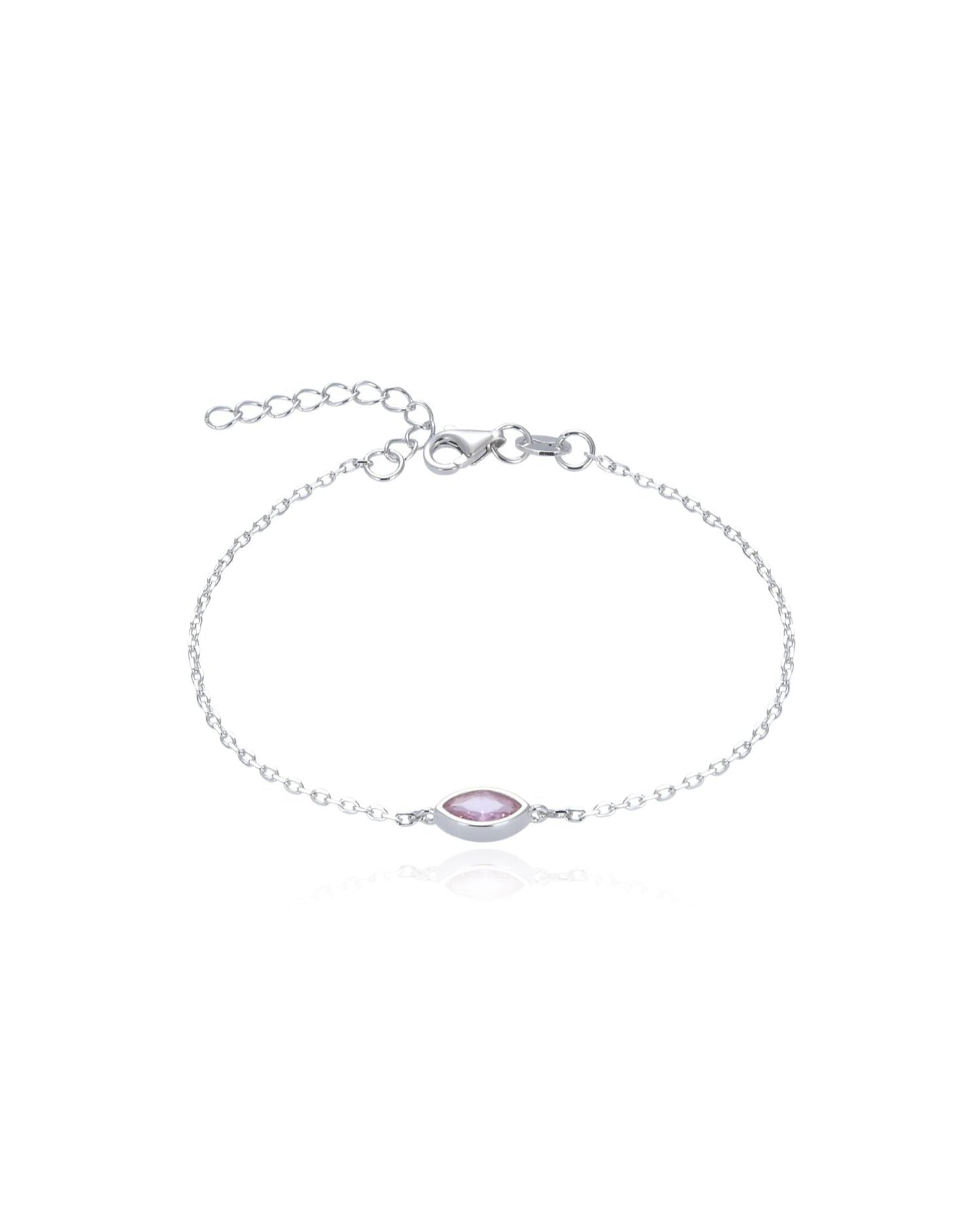 Candella Birthstone Bracelet Silver - October