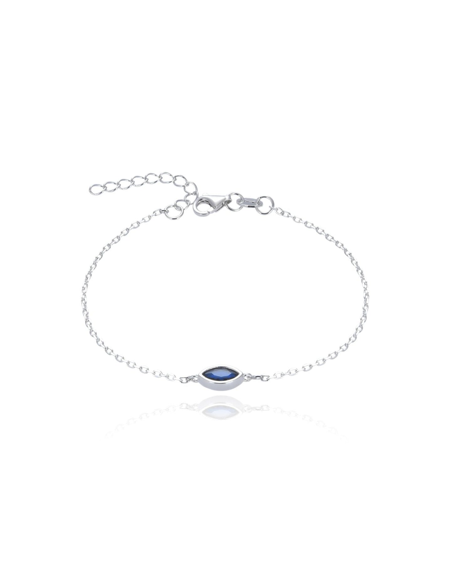 Candella Birthstone Bracelet Silver - September