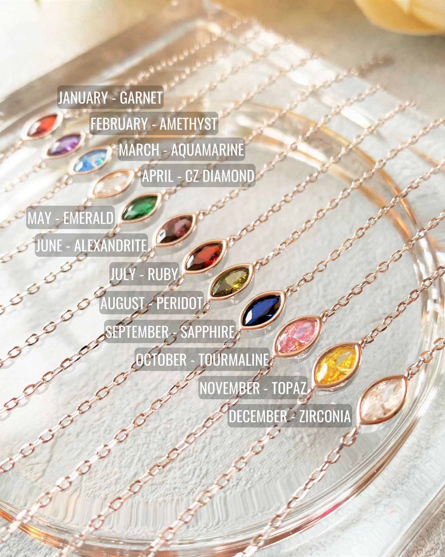 Candella Birthstone Bracelets Silver