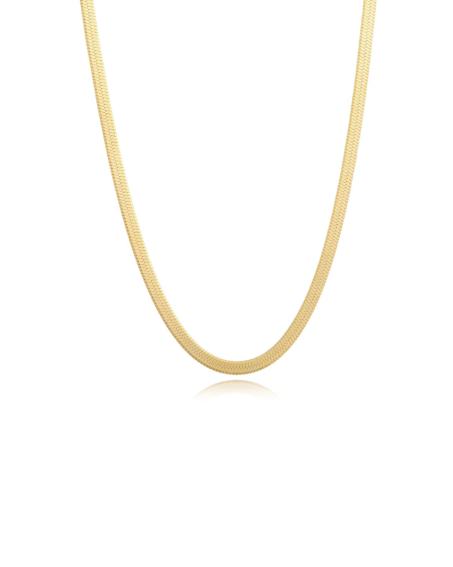 Candella Flat Snake Necklace Gold