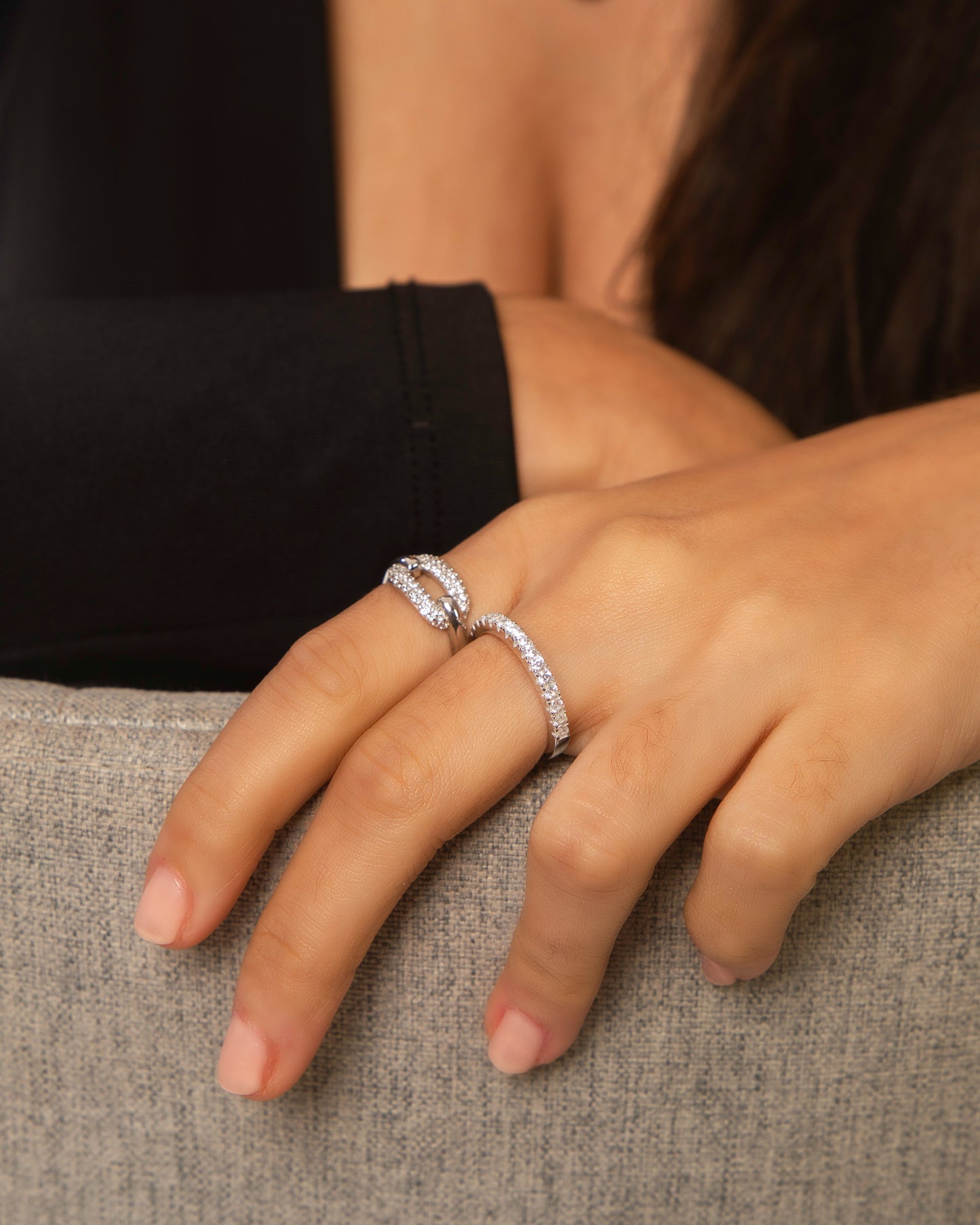 Candella Half Eternity Ring Silver