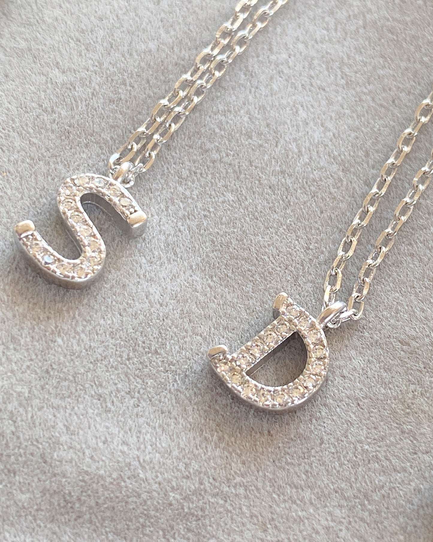 Letter Necklace Silver