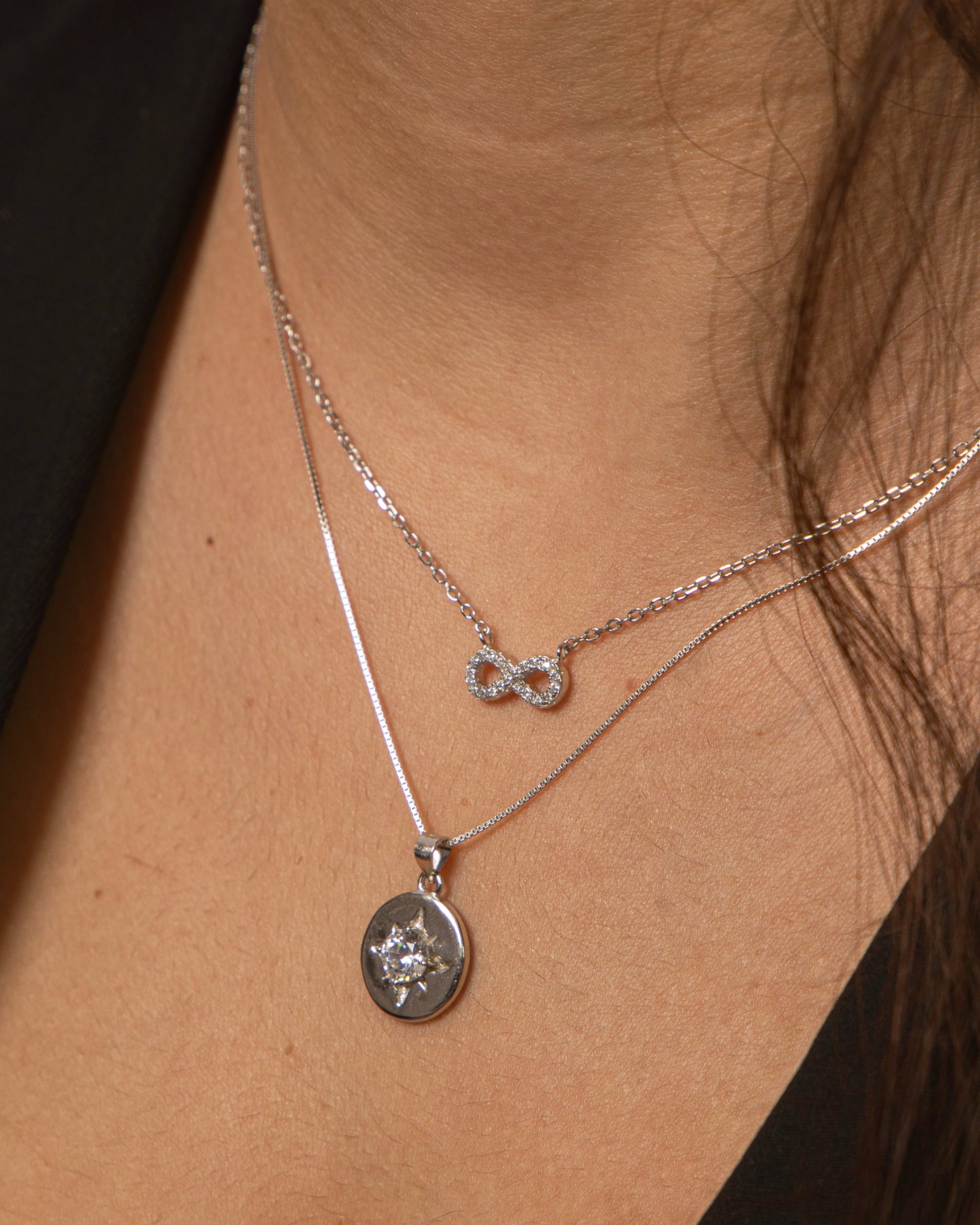 Candella North Star Pendant Necklace Silver
