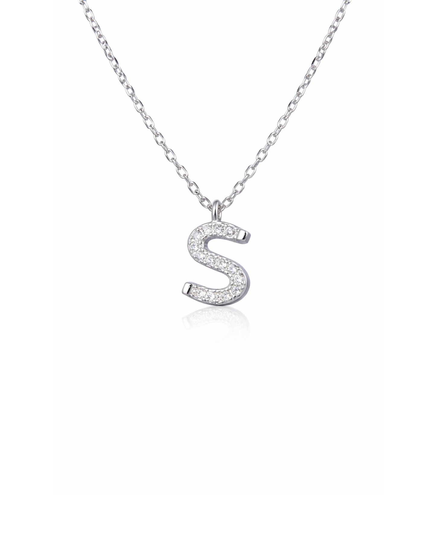 Candella S Letter Necklace Silver
