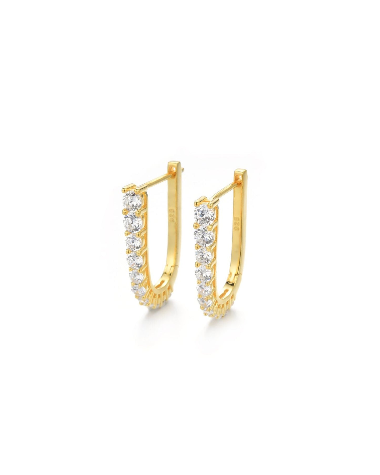U Hoop Earrings Gold