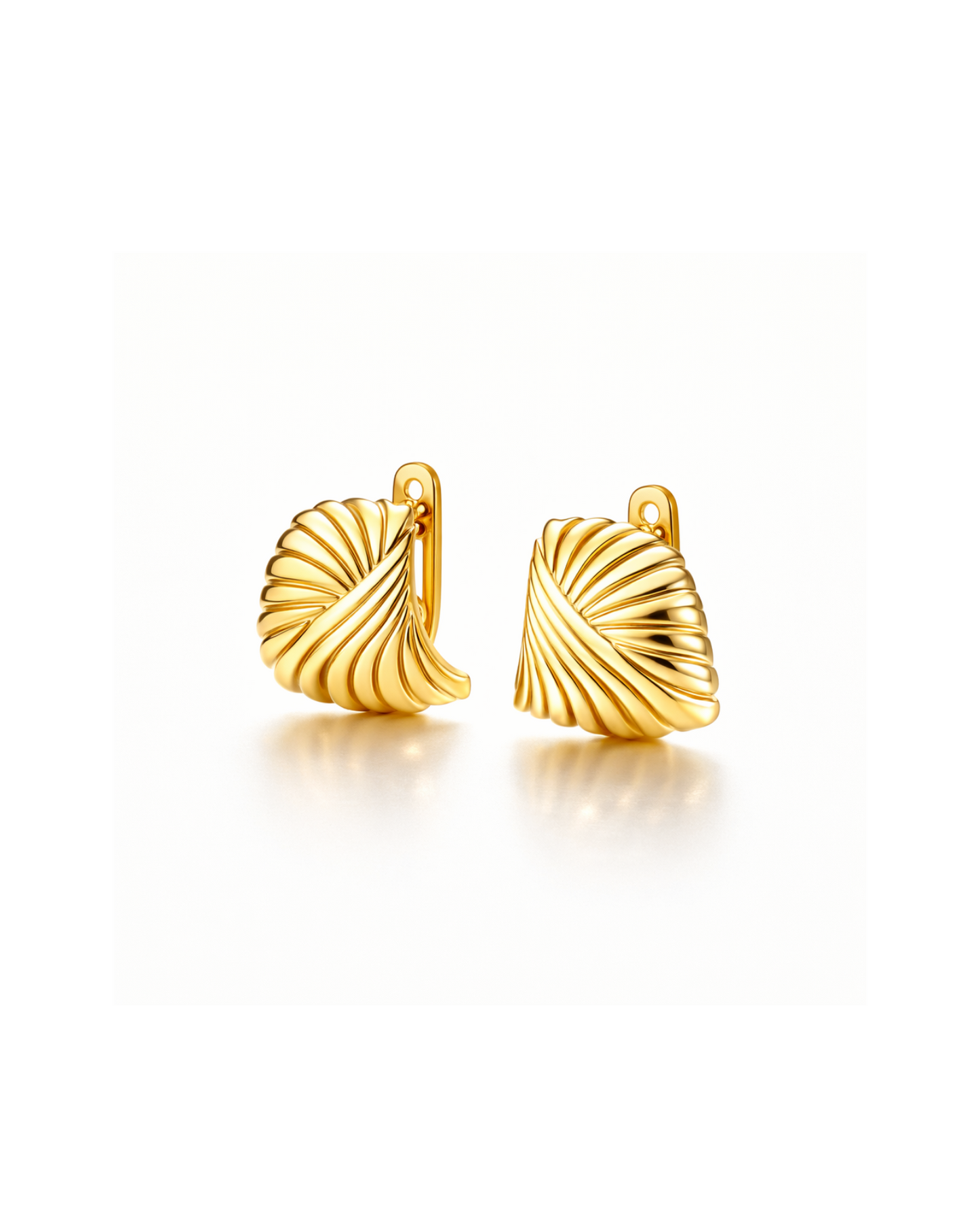 Ripple Statement Earrings Gold
