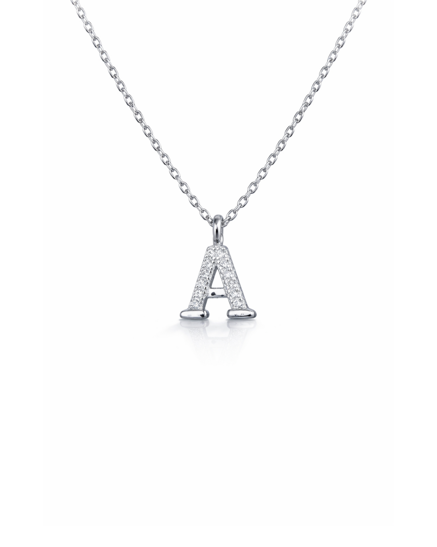 Candella A Letter Necklace Silver