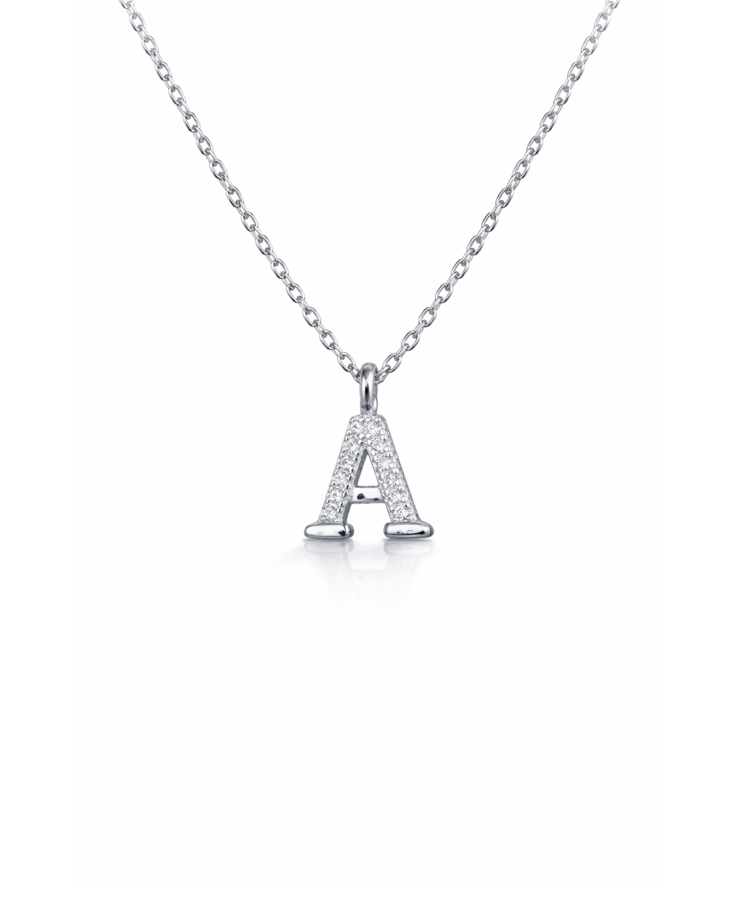 Candella A Letter Necklace Silver