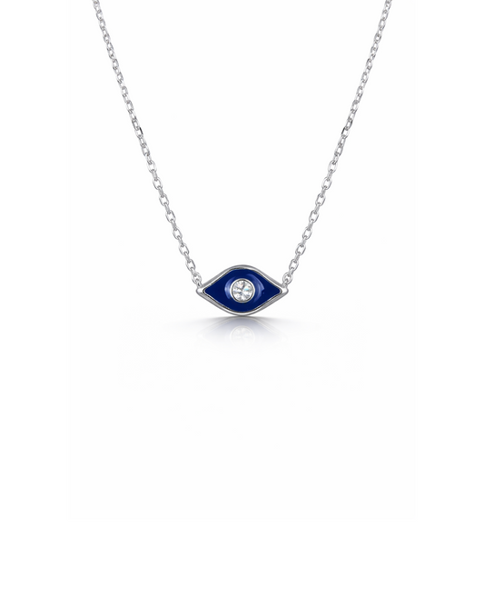 Candella Evil Eye Necklace Silver