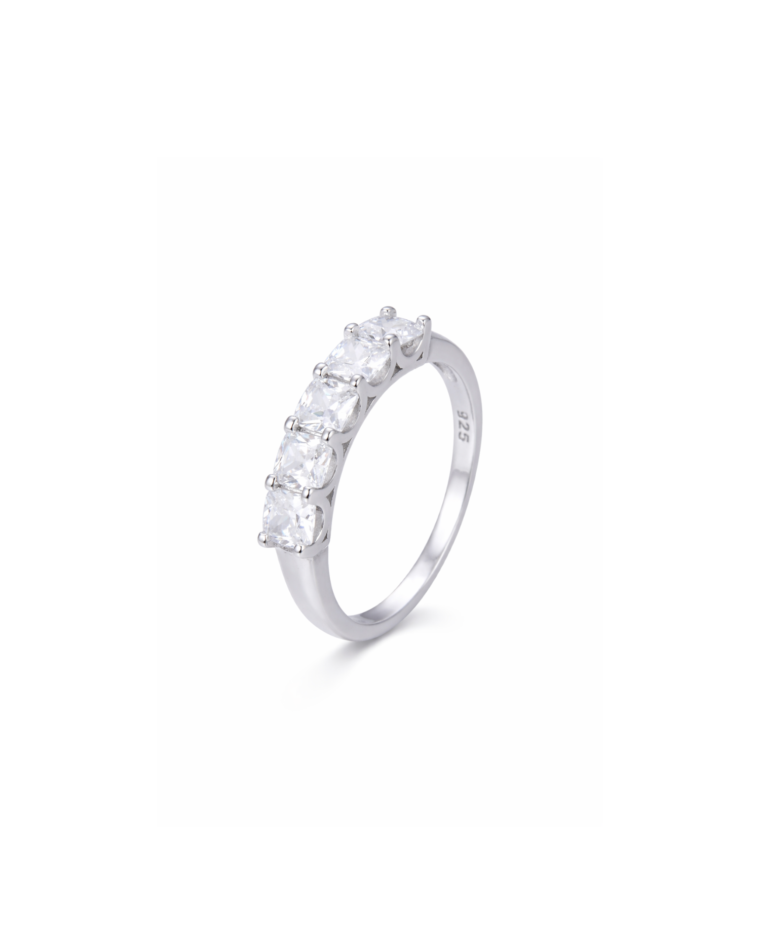 Candella Five Stones Eternity Ring Silver