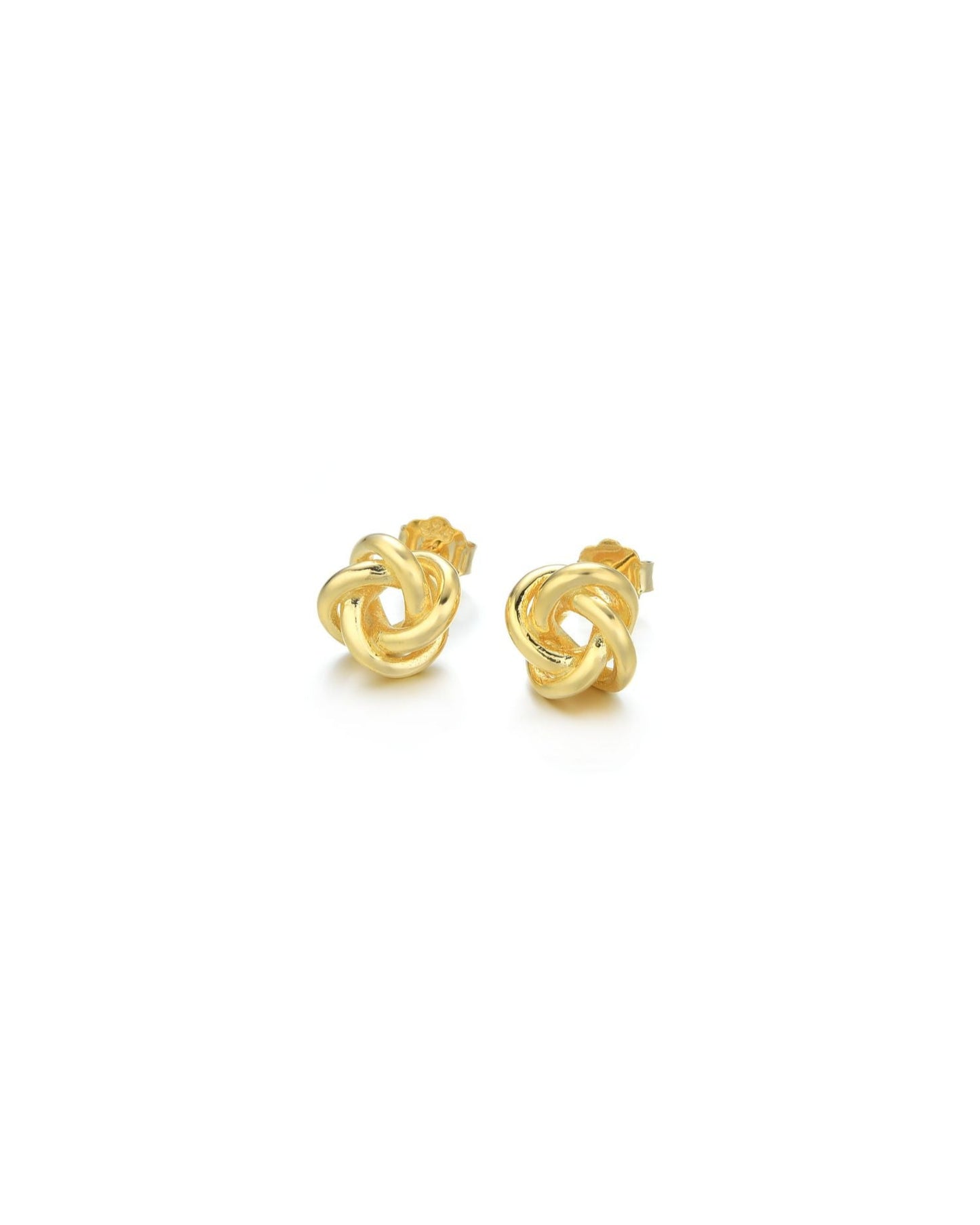 Candella Knot Stud Earrings Gold