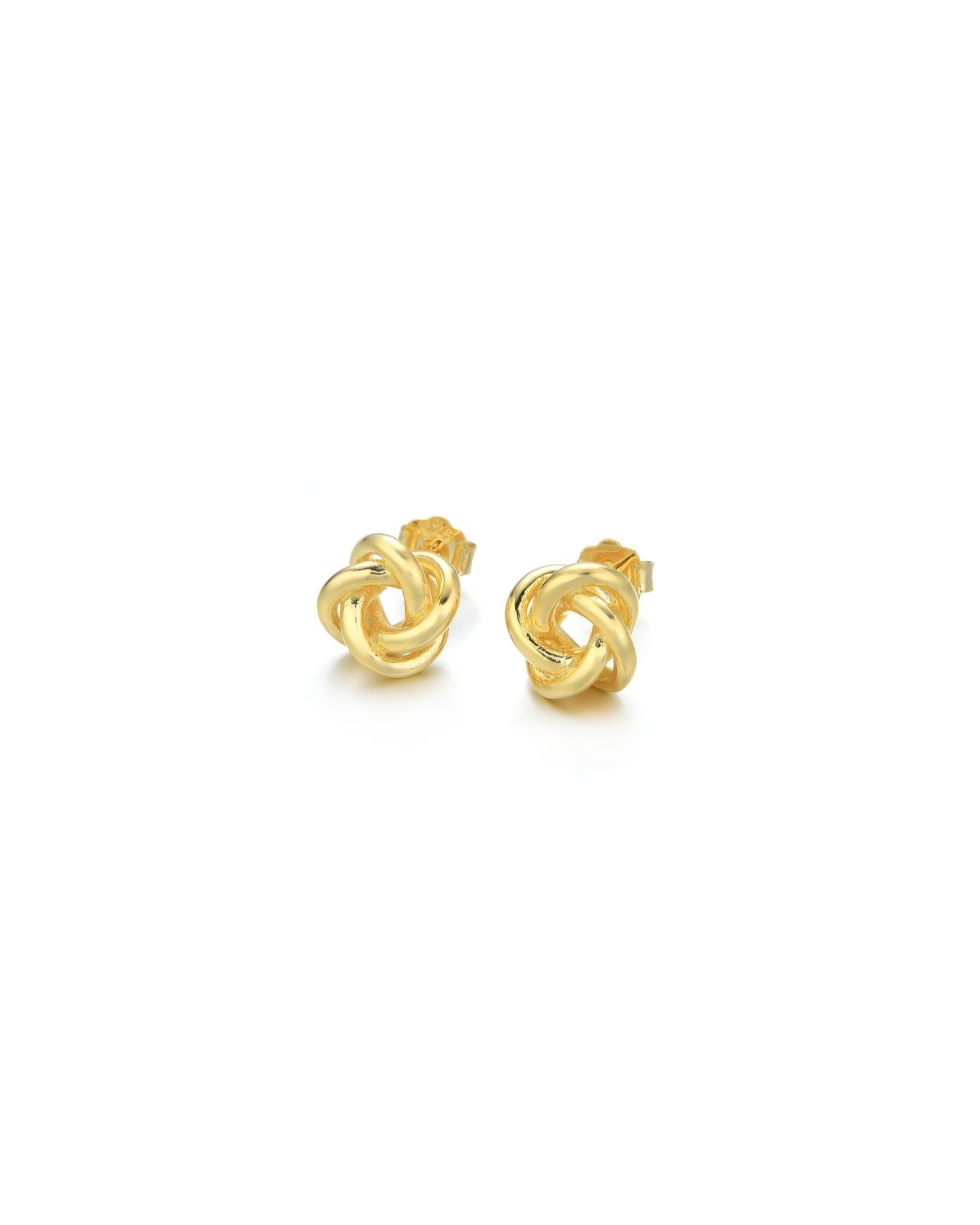 Candella Knot Stud Earrings Gold