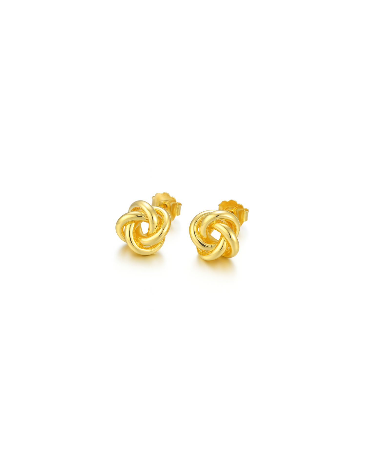 Candella Knot Stud Earrings Gold