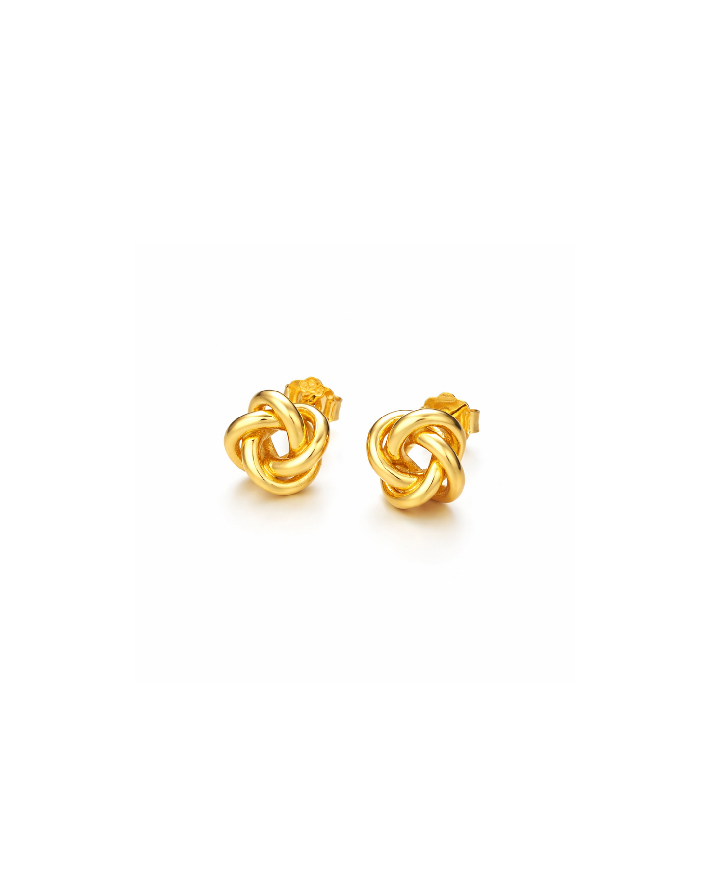 Candella Knot Stud Earrings Gold