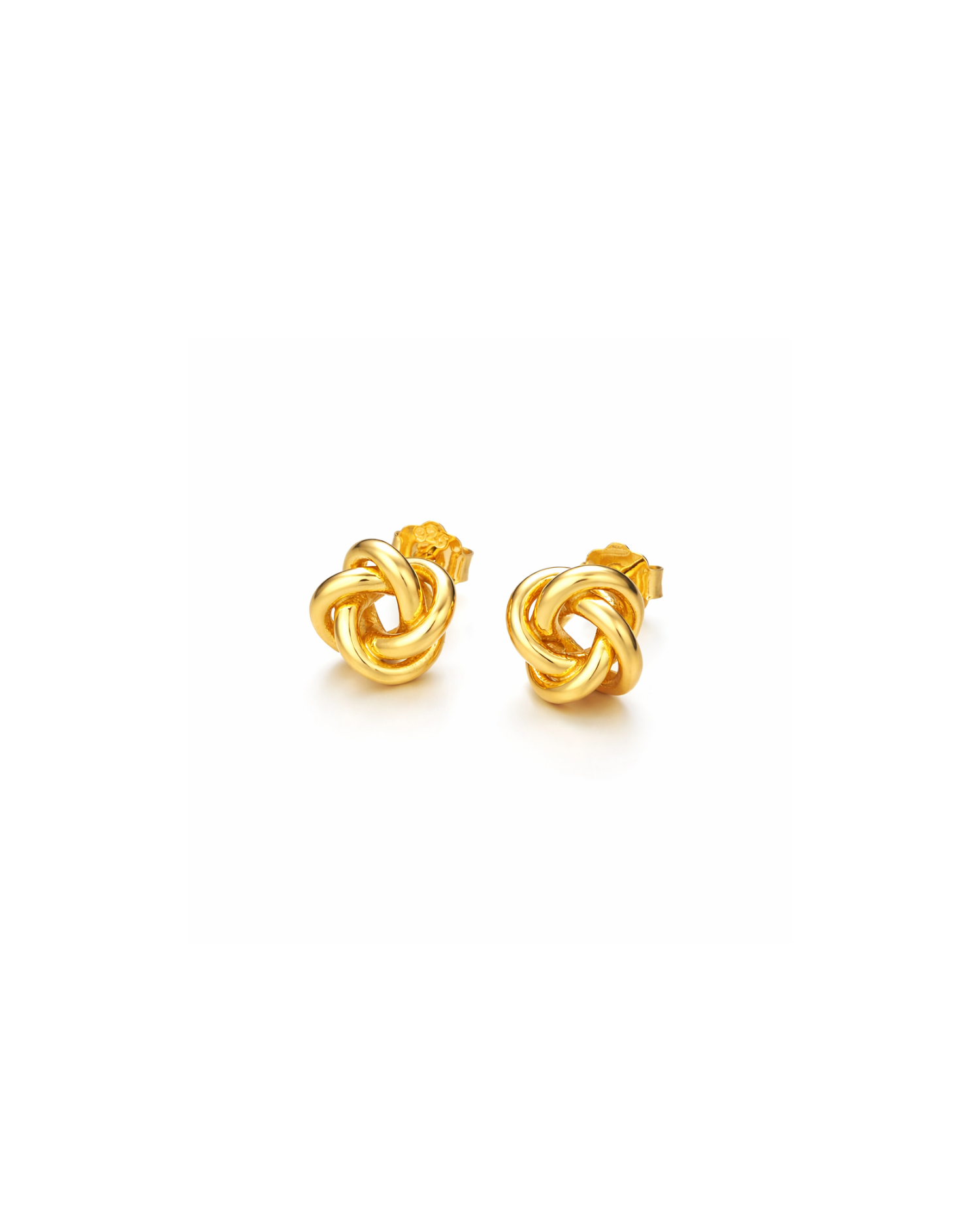 Candella Knot Stud Earrings Gold