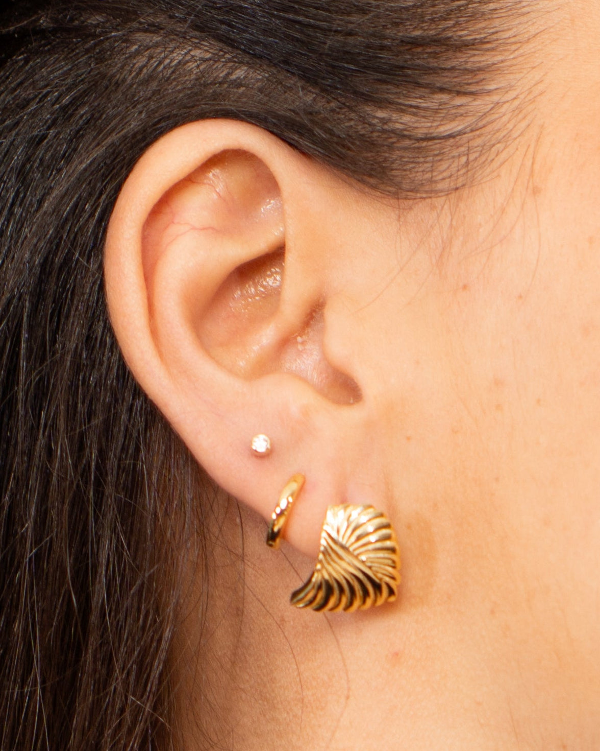 Candella Mini Hoop Earrings Gold