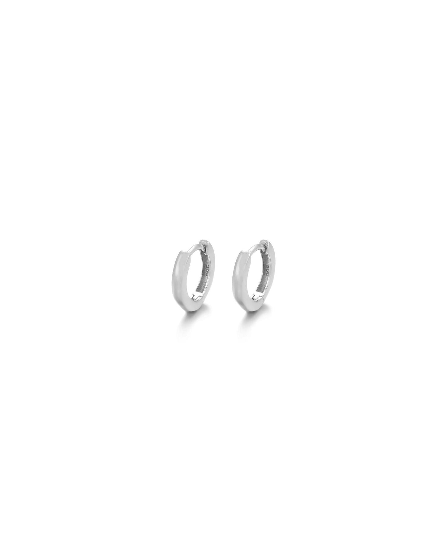 Candella Mini Hoop Earrings Silver