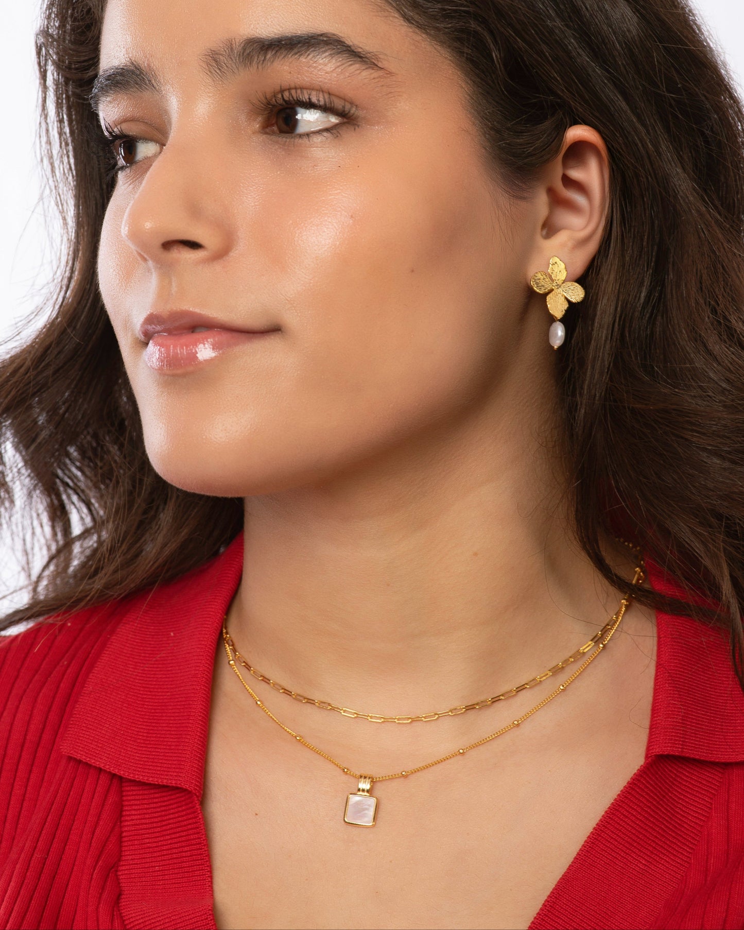 Candella Mini Paperclip Chain Necklace Gold