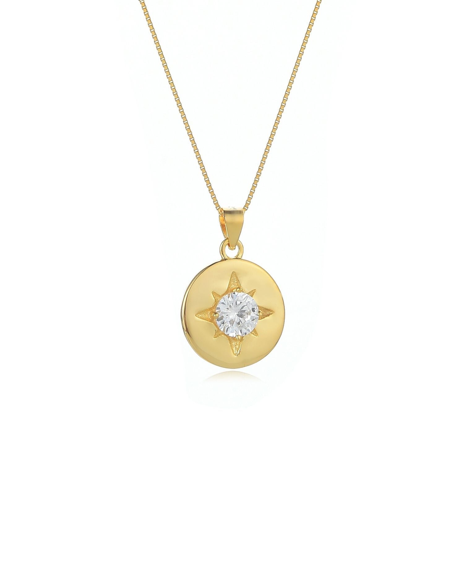 Candella North Star Pendant Necklace Gold