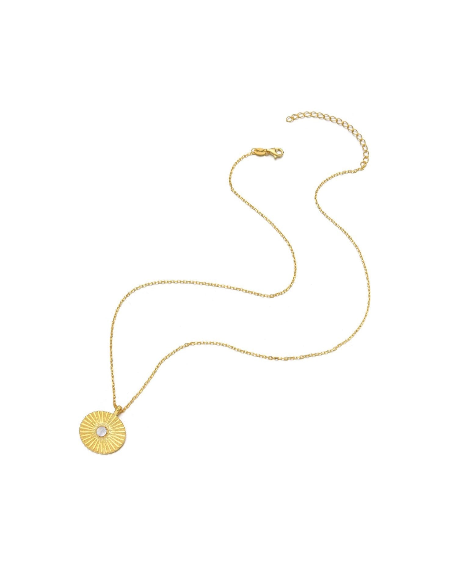 Candella Sunburst Pendant Necklace Gold