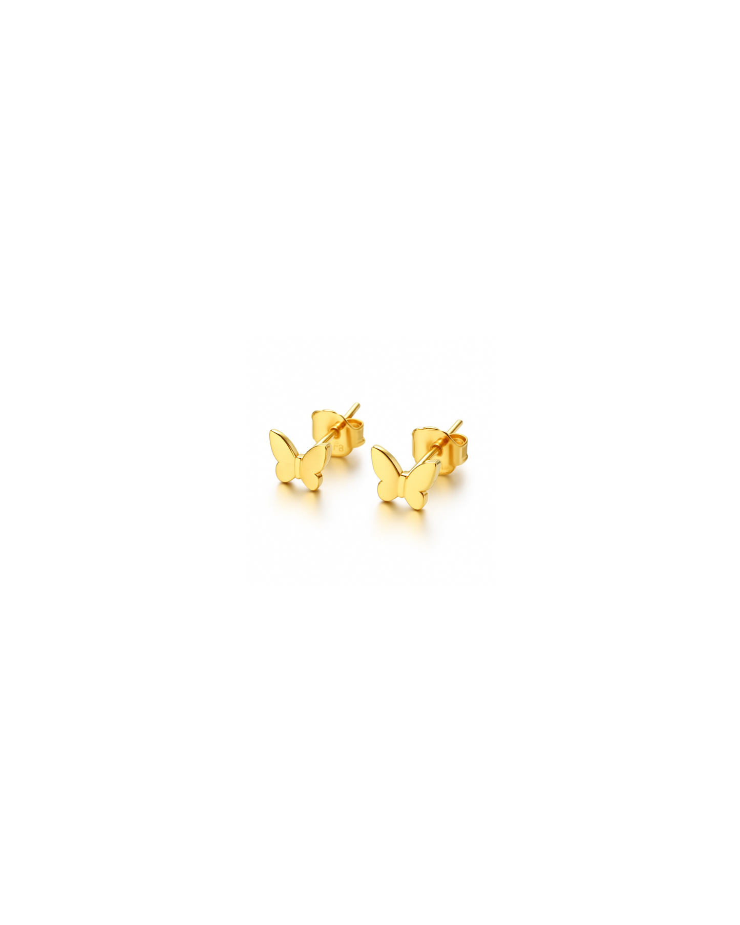 Candella Tiny Butterfly Stud Earrings Gold