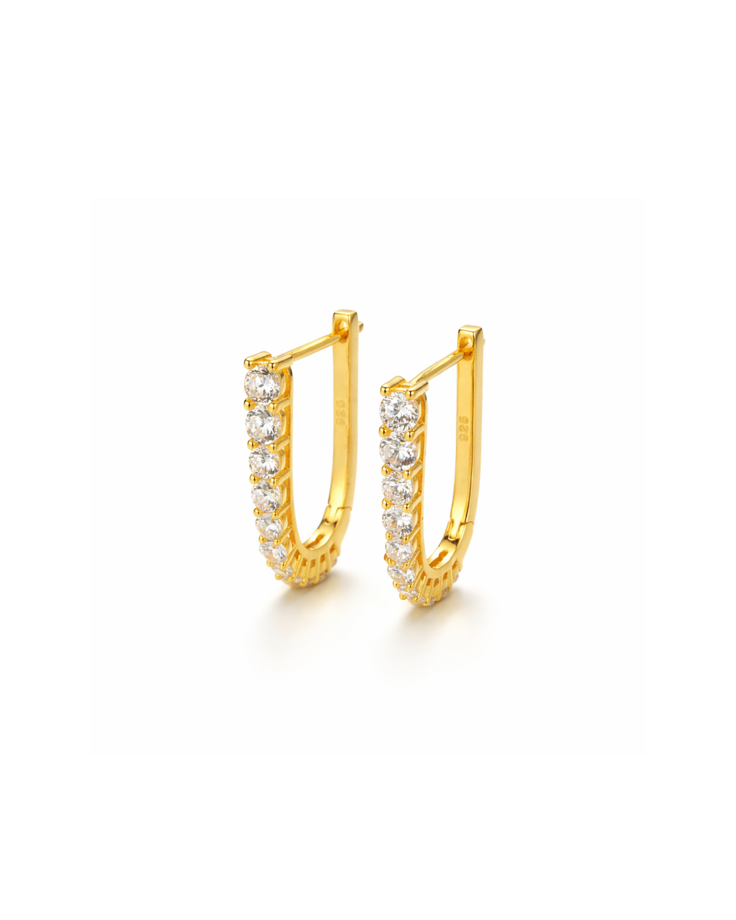 Candella U Hoop Earrings Gold